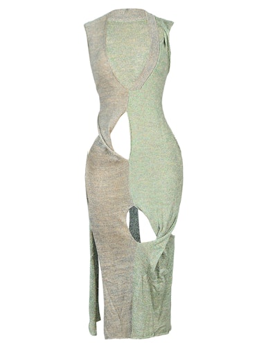 Two Tone Handmade Sleeveless Dress