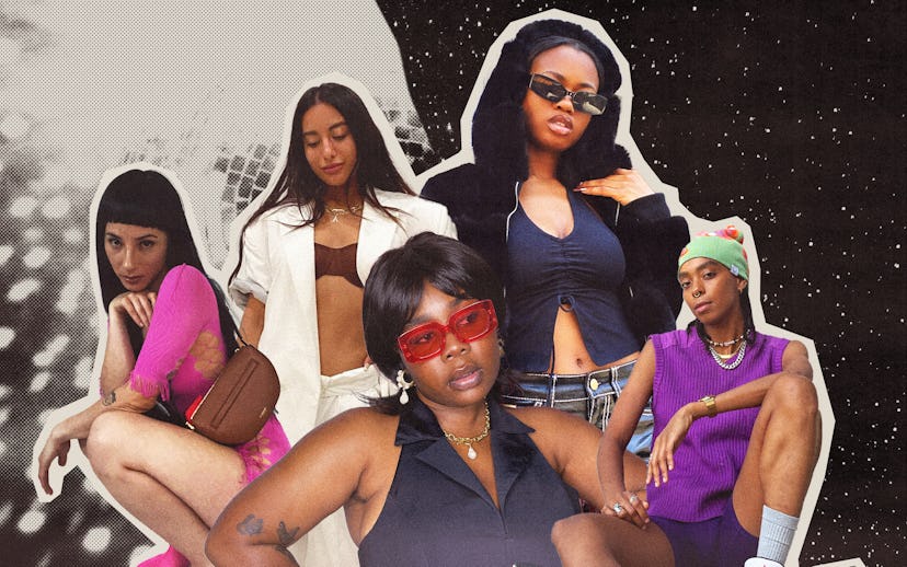 Five out of twelve dream night out outfits worn by female models