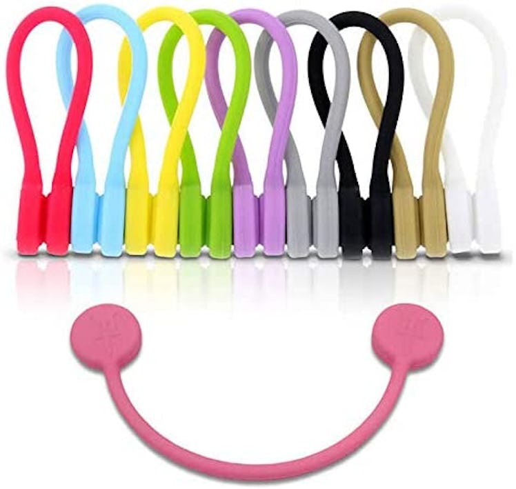 TwistieMag Strong Magnetic Silicone Twist Ties (10-Pack)