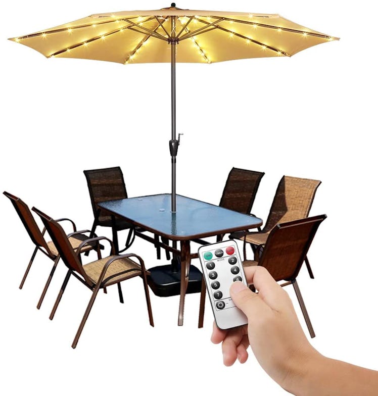 POOCCI Patio Umbrella Lights