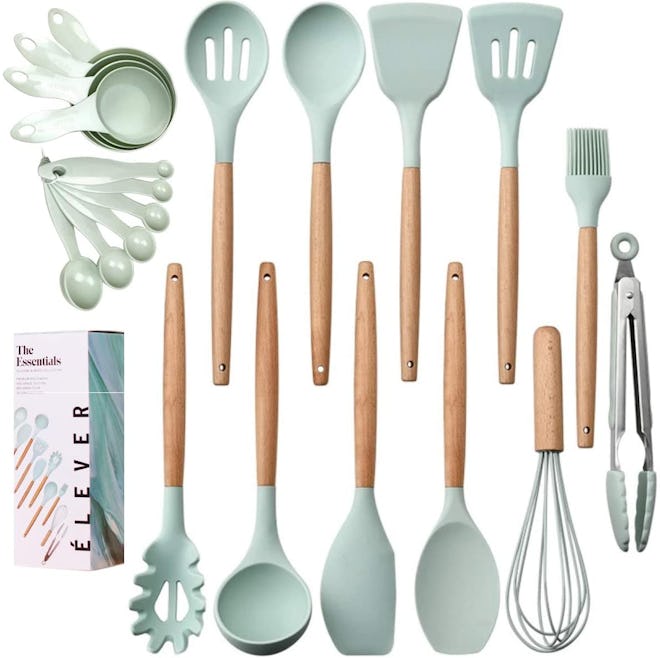 ÉLEVER Silicone Kitchen Utensils Set (20 Pieces)