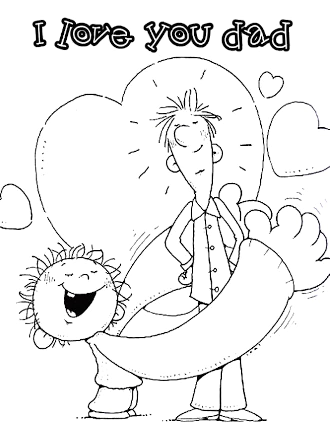 I Love You Dad Coloring Pages