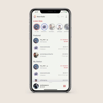 The Blast Radio app.