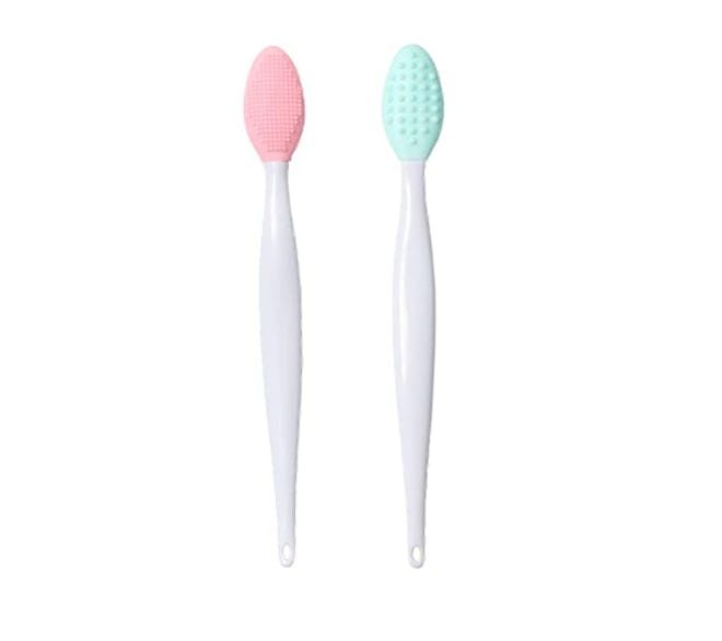 Double-Sided Silicone Exfoliating Lip Brush (2-Piece)