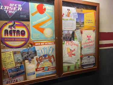 A cork board located in the WEB Slingers ride at Disneyland's Avengers Campus has some Easter eggs f...