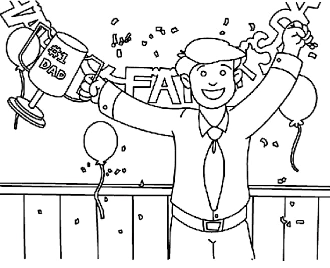 Celebration For Dad Coloring Page