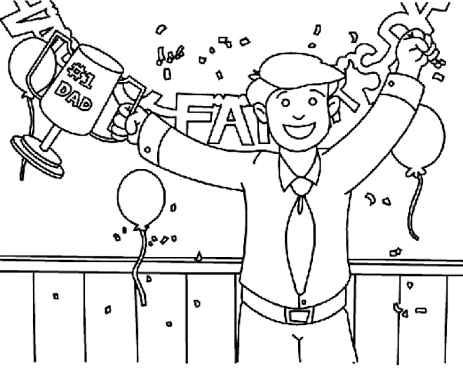 Celebration For Dad Coloring Page