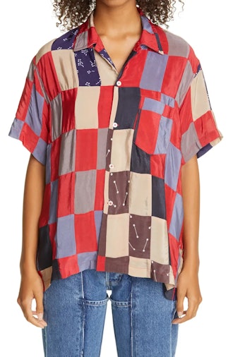 One of a Kind Chandigarh Quilt Bowling Shirt