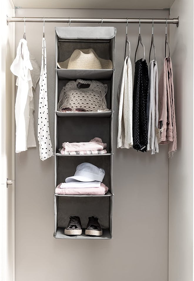 Zober 5 Shelf Hanging Closet Organizer Space Saver