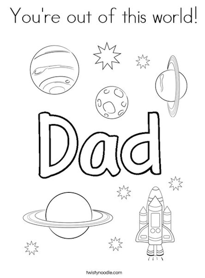You're Out Of This World Coloring Page