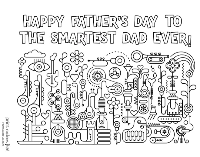 Free Printable Father's Day Coloring Page