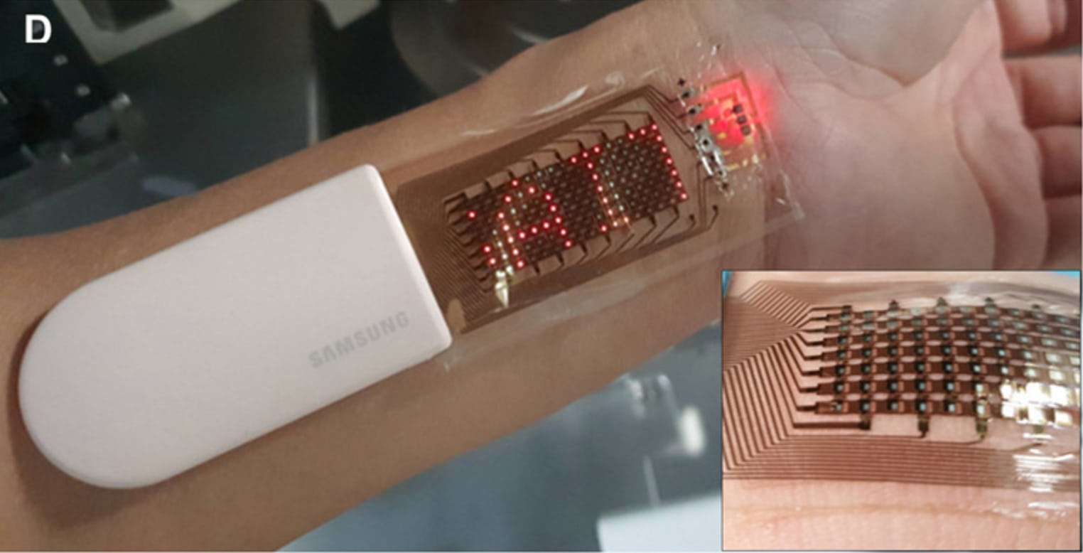 A stretchable screen made by Samsung. Foldable. Display. Technology. Wearables. Medtech.