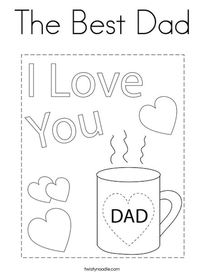 The Best Dad Coloring Page