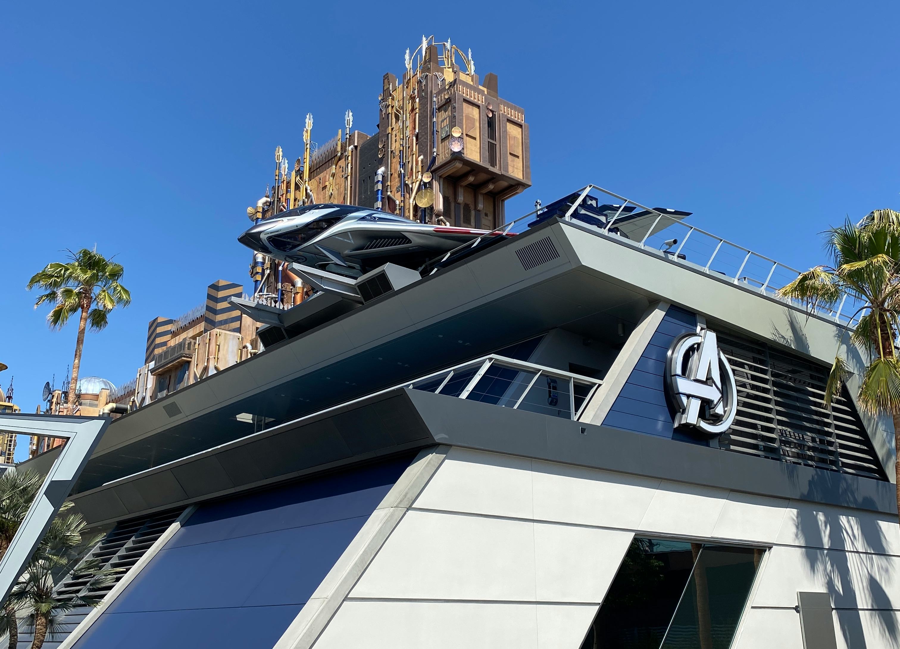 Disneyland's new Avengers Campus, full of MCU Easter eggs.