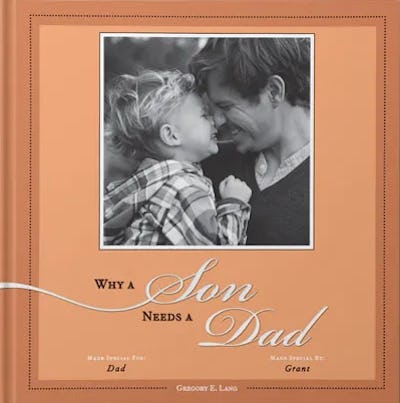 Personalized book for 2024 dad from son