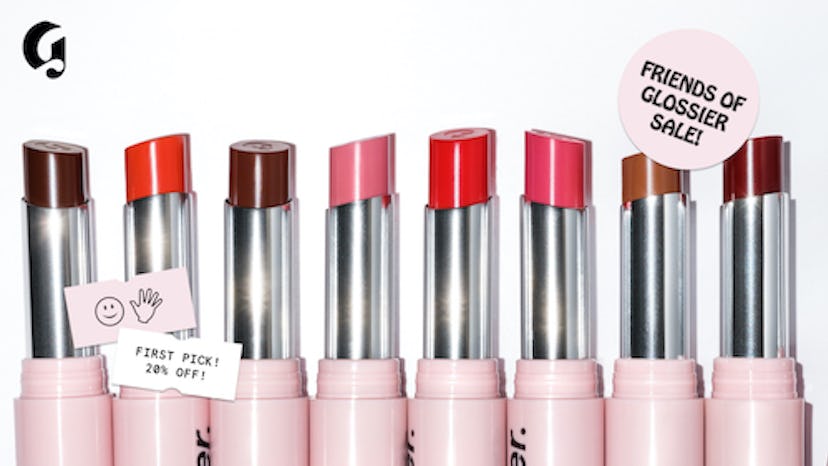 Glossier summer sale lipsticks lined up