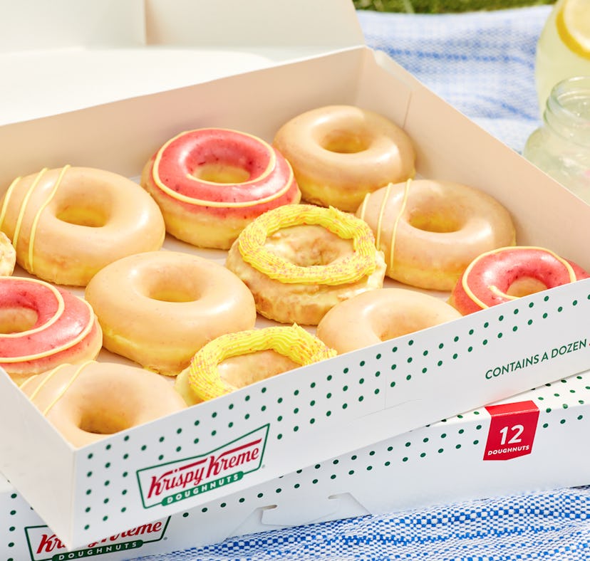 Krispy Kreme's new Lemonade Glaze doughnut collection is pure summer.