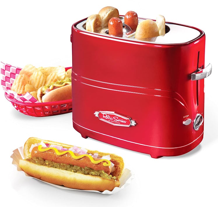 Nostalgia Pop-Up 2 Hot Dog & Bun Toaster 