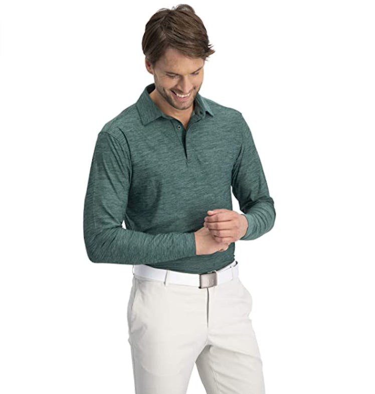 Long sleeve golf shirt for hot weather