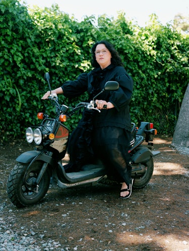 clare rojas on a motorcycle