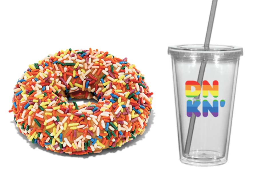 Dunkin's Pride 2021 Cup, Merch, & Donut Are A Rainbow Dream