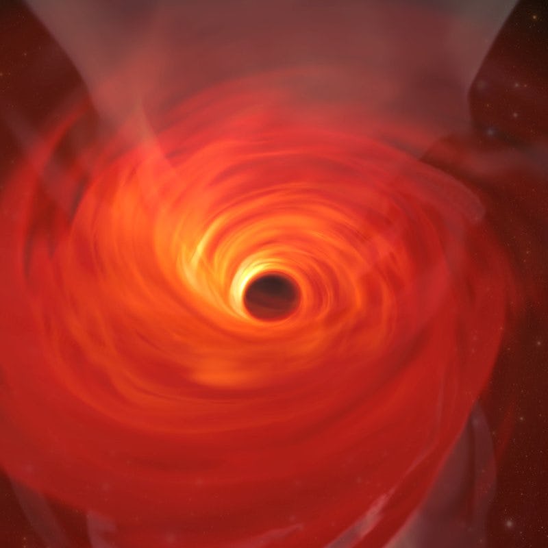 A supermassive black hole illustration