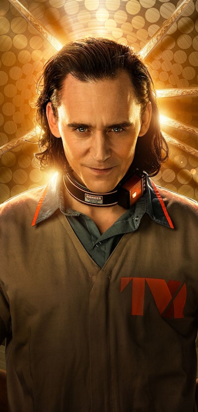 Tom Hiddleston as Loki in Disney Plus promo image