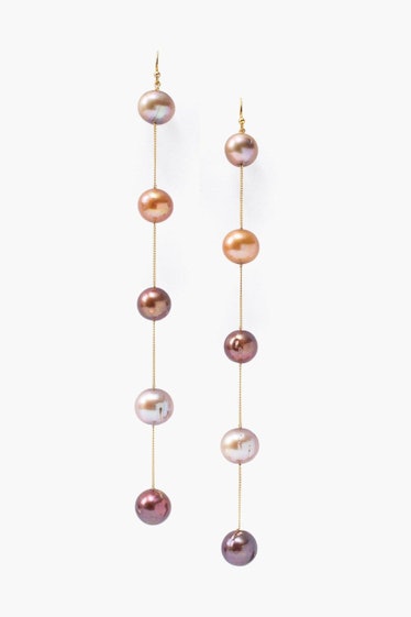 Gold Pearl Mix Duster Earrings