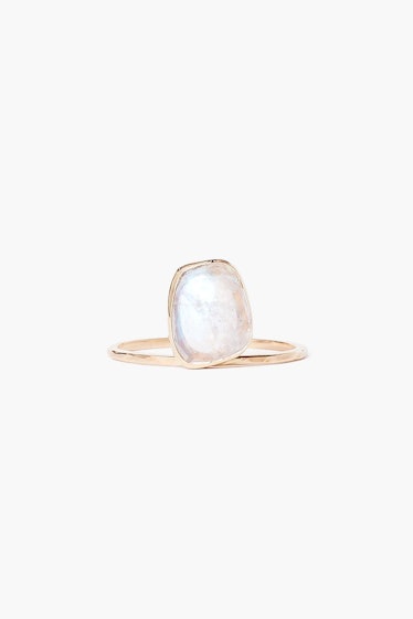 14k Moonstone Cliff Ring