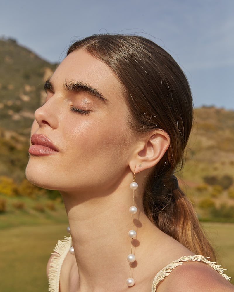 Model wears jewelry from Chan Luu's bridal collection.