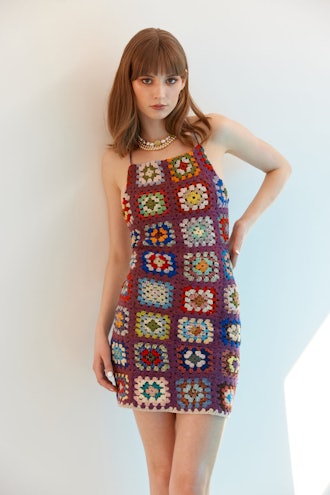 Remade Plum Crochet Dress