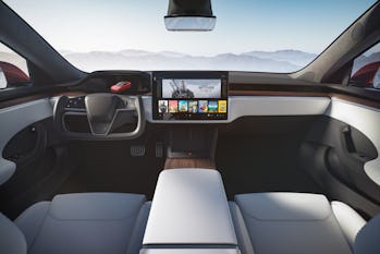 The new Model S has a more minimalist interior, similar to the entry-level Tesla Model 3.