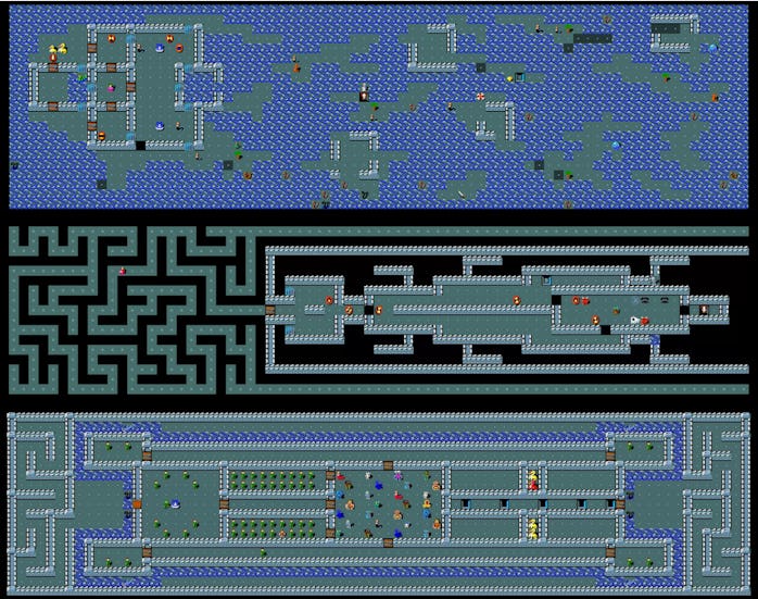 NetHack screenshot variations using sprite overlays