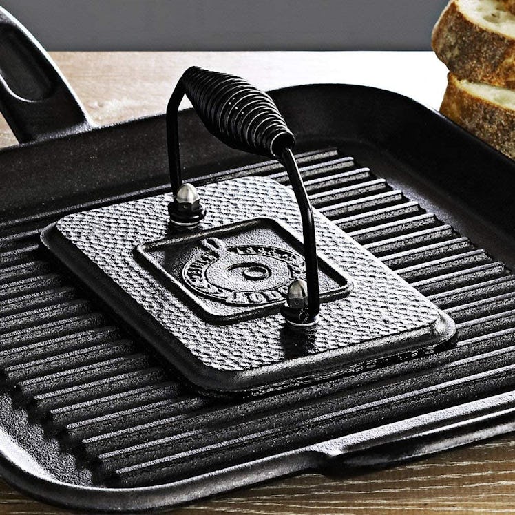 Lodge Pre-Seasoned Cast Iron Grill Press 