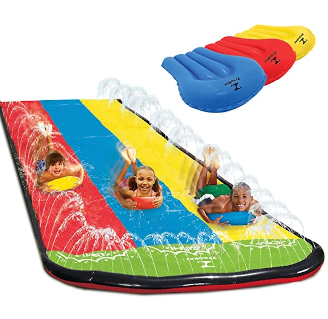 Zrauker Triple Lane Slip Water Slide