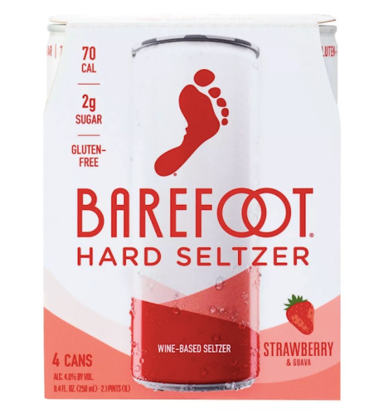 Barefoot Strawberry Wine-Based Hard Seltzer (4 Cans)