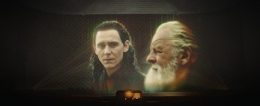 Loki and Odin projection in Loki Episode 1