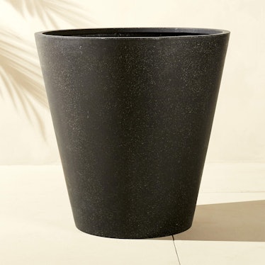 Shore Polyterrazzo Extra Large Black Planter