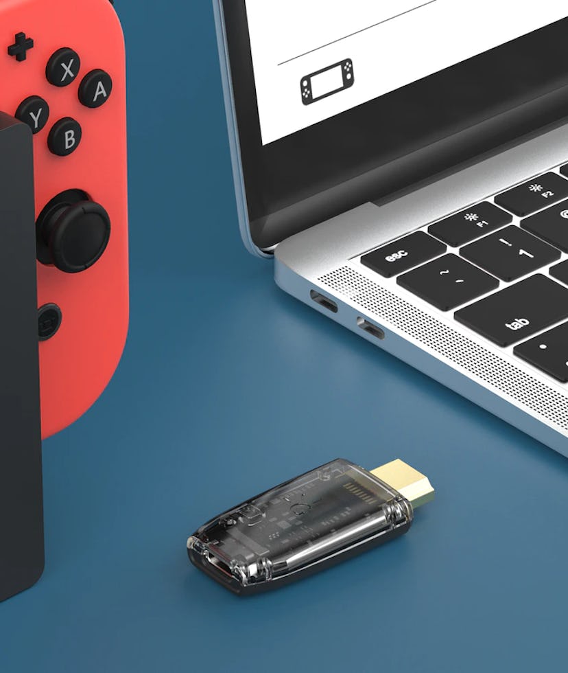 Genki Shadowcast capture card, Nintendo Switch, Apple MacBook. Gaming. Video games. Streaming. PC ga...