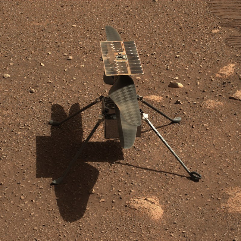 NASA Ingenuity helicopter on Mars.