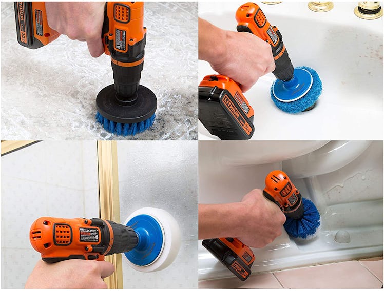 RevoClean Scrub Brush Power Drill Attachments (Set of 4)