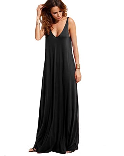 Verdusa Deep V-Neck Maxi Dress