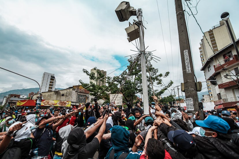 Justice demonstrations on streets of Columbia