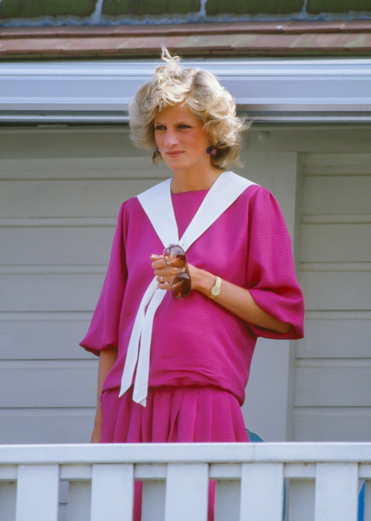 Princess Diana wearing hot pink