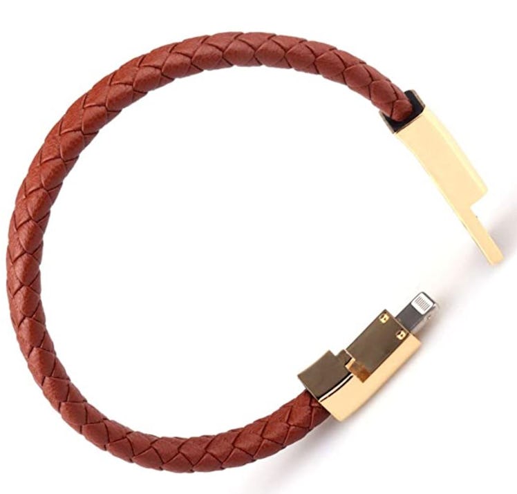 GVUSMIL USB Leather Charging Bracelet 