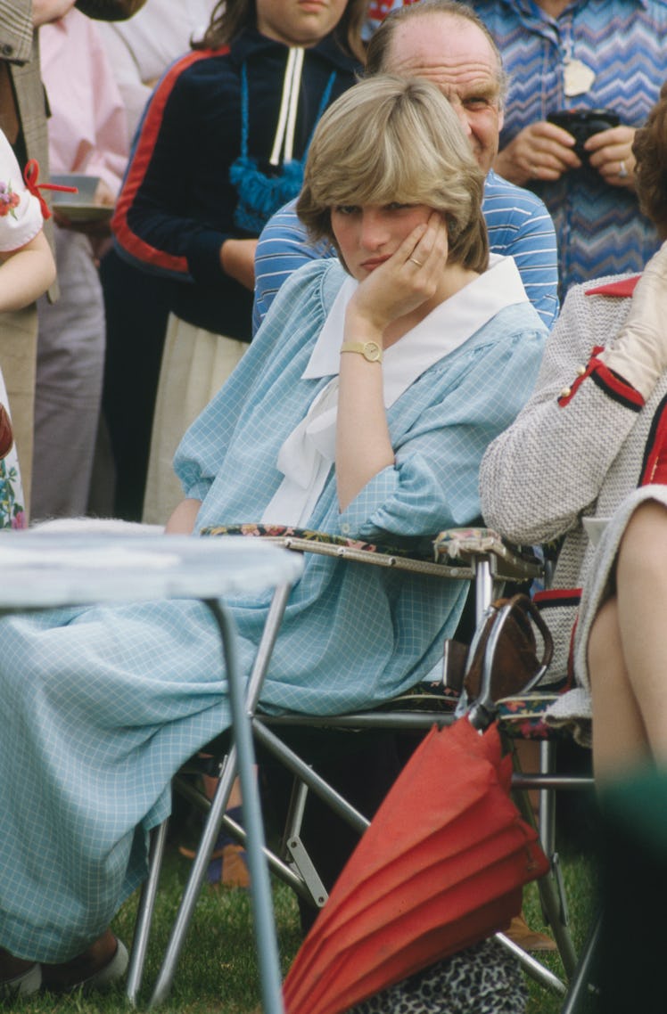 Princess Diana looking grumpy