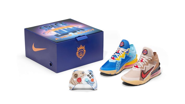 space jam xbox controller and shoes