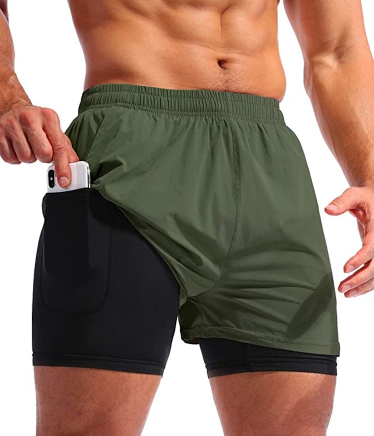 Pudolla Quick Dry Workout Shorts with Phone Pockets