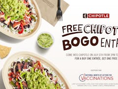 You can get Chipotle's BOGO deal for July 6 in-store.