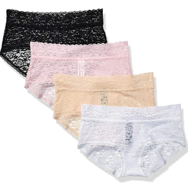 Amazon Essentials Lace Hipster Underwear (4-Pack)
